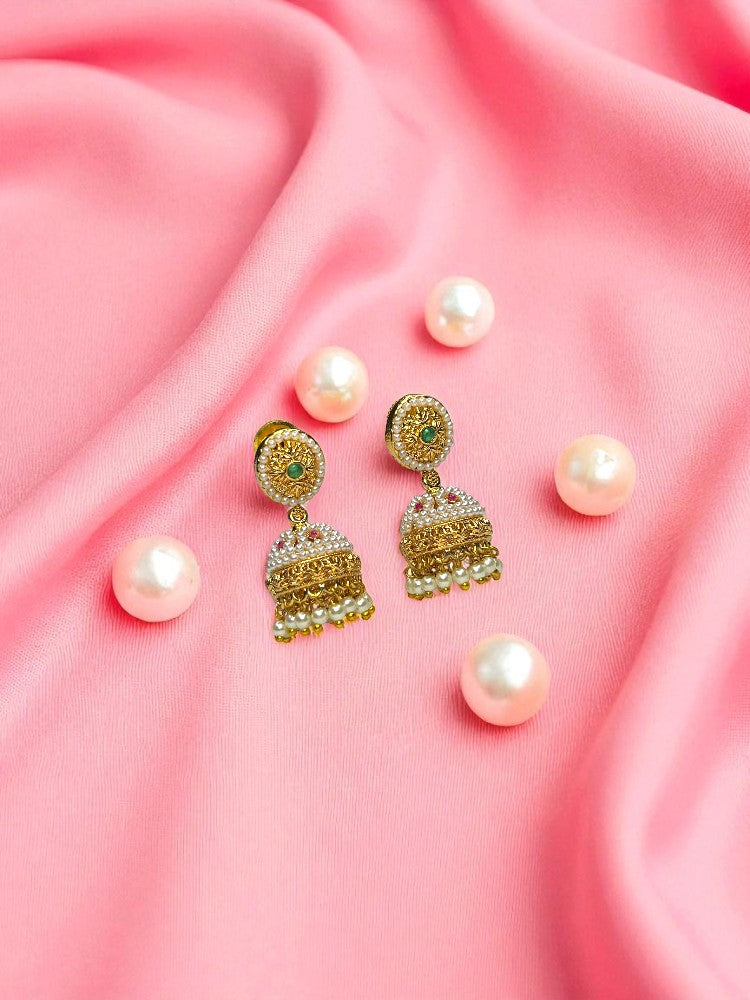 Multicolour Lakshmi Jhumki Earrings