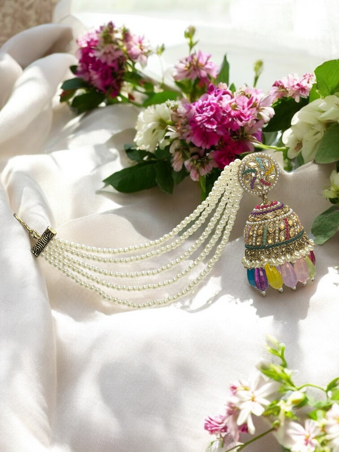 Multicolour Ridhi Jhumka Earrings