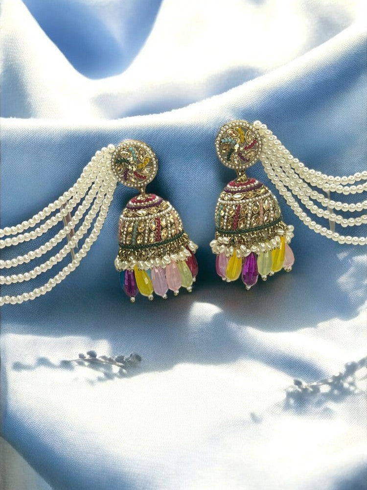 Multicolour Ridhi Jhumka Earrings