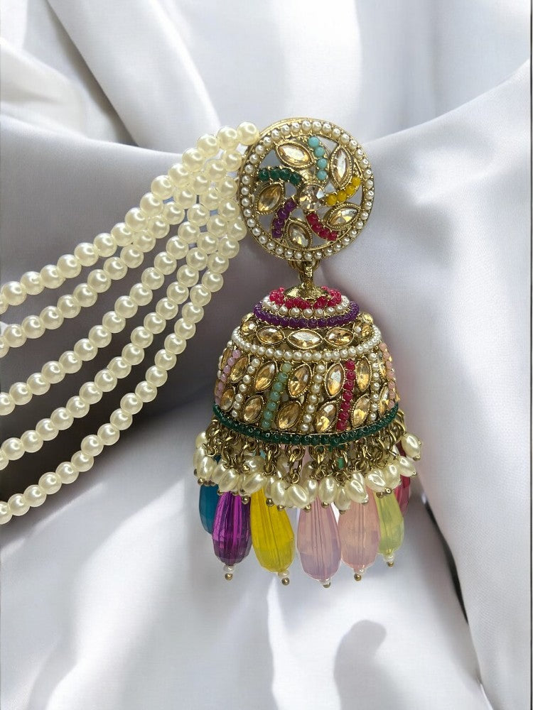Multicolour Ridhi Jhumka Earrings