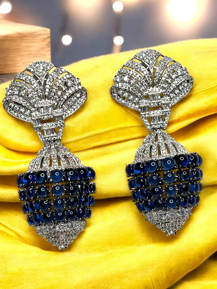 Navy Blue Karishma Danglers