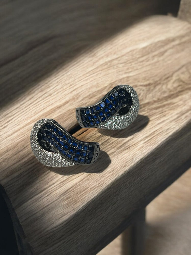 Navy Blue Vera Stud Earrings