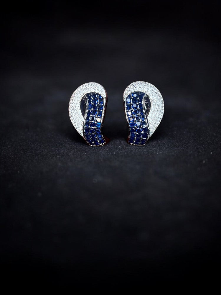 Navy Blue Vera Stud Earrings