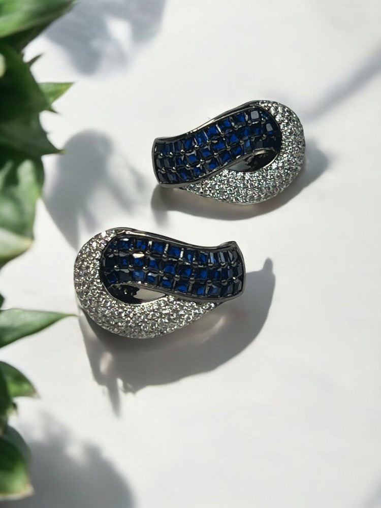 Navy Blue Vera Stud Earrings