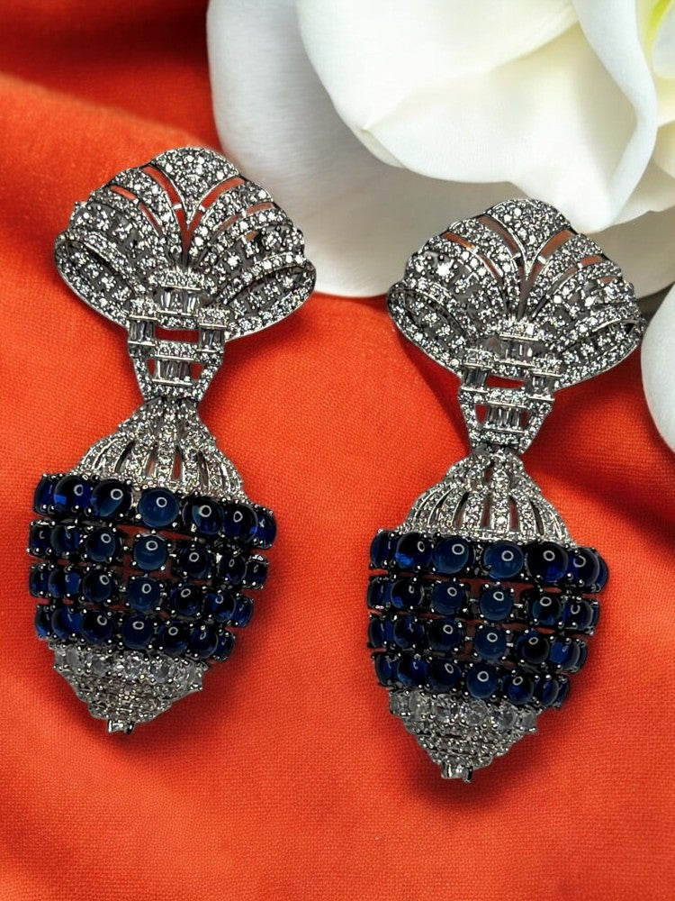 Navy Blue Karishma Danglers