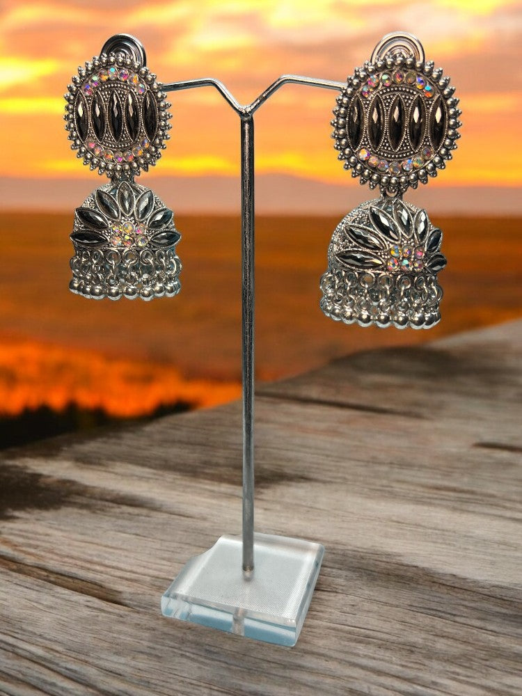 Oxidised Krish Jhumka Earrings