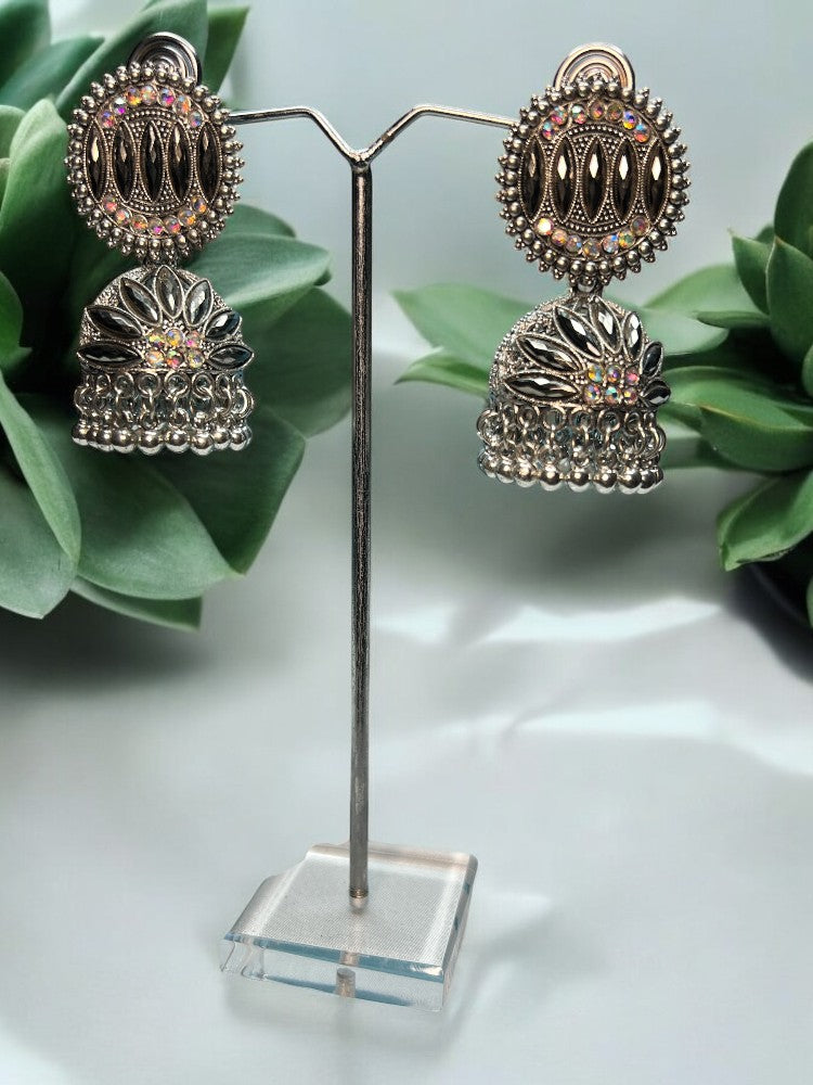 Oxidised Krish Jhumka Earrings