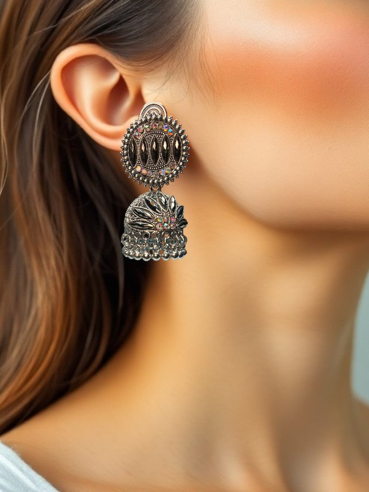 Oxidised Krish Jhumka Earrings