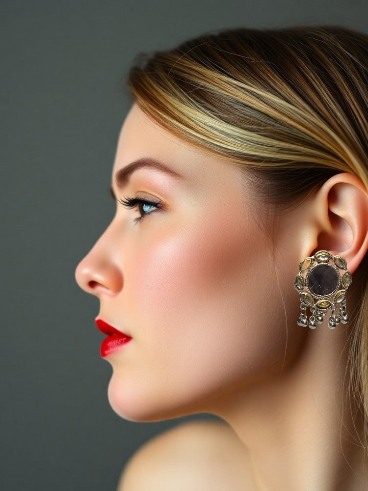 Oxidised Neeta Dangler Earrings
