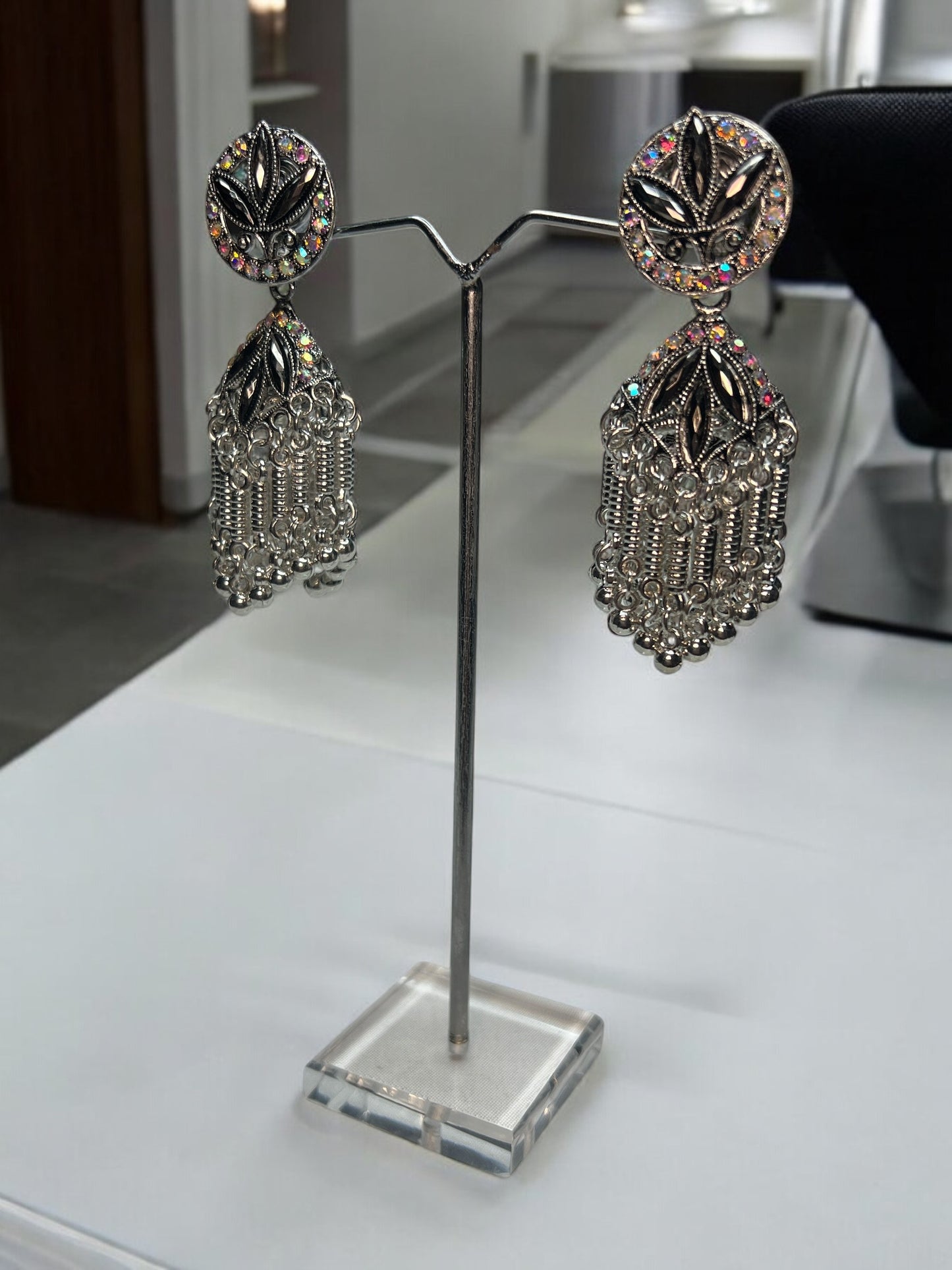 Oxidised Nitya Dangler Earrings