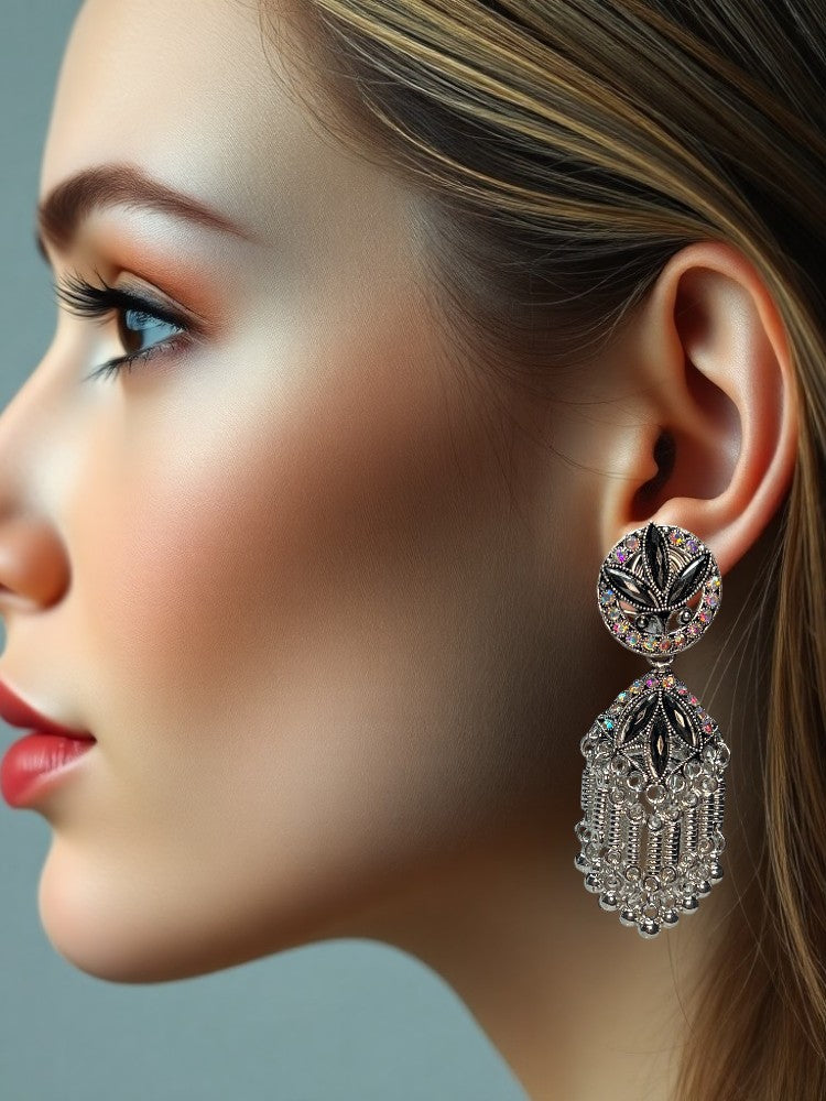 Oxidised Nitya Dangler Earrings