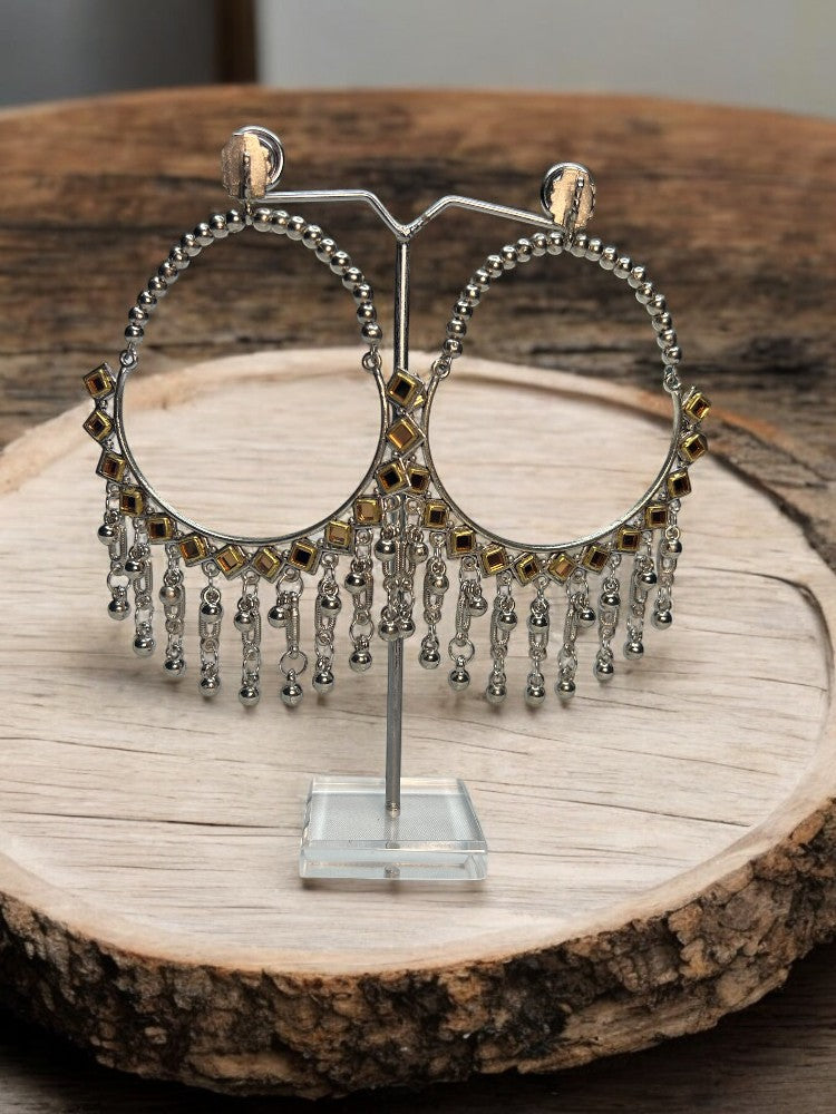Oxidised Neena Dangler Earrings