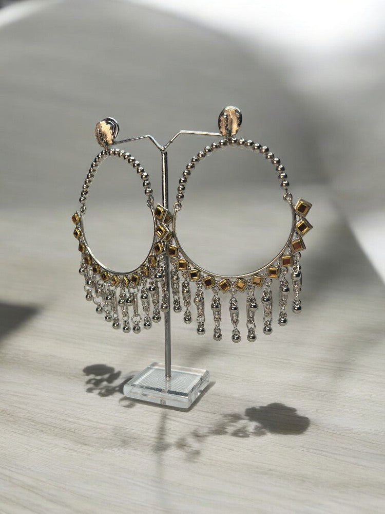 Oxidised Neena Dangler Earrings