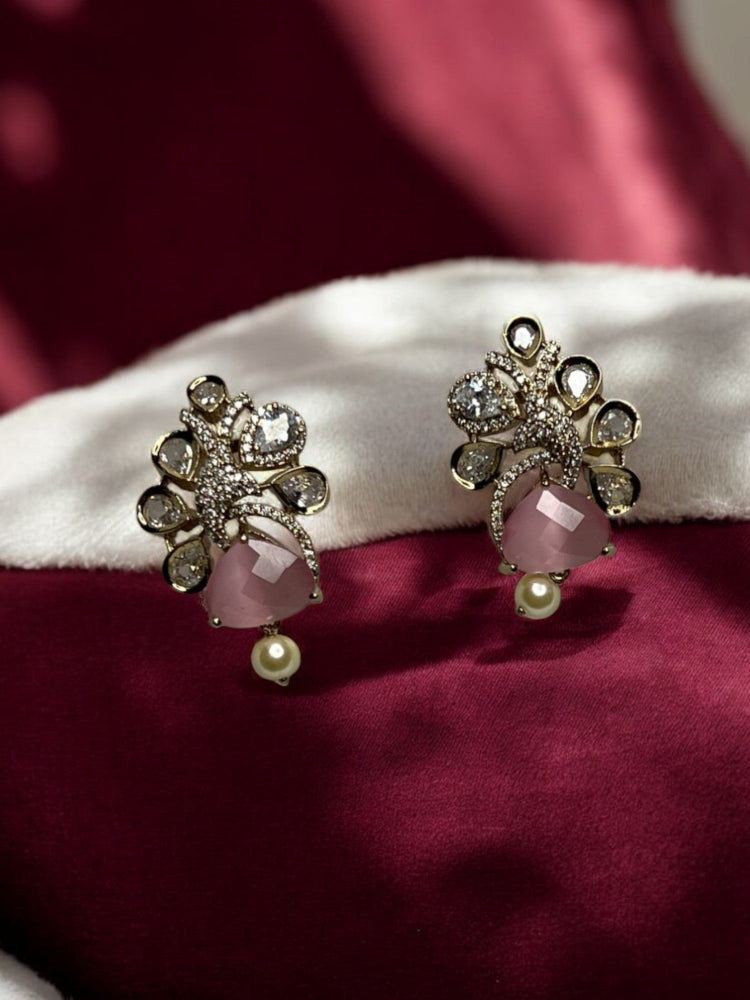 Pink Anvi Stud Earrings