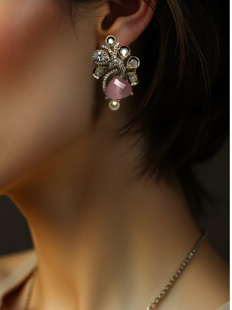 Pink Anvi Stud Earrings