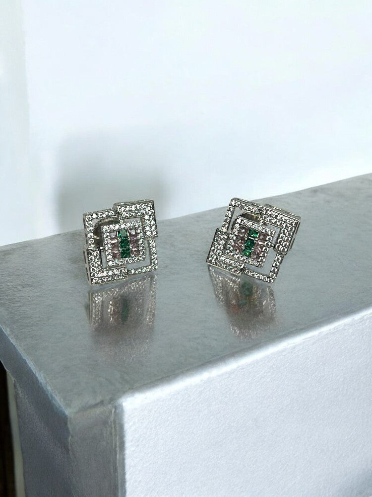 Pink Emerald Suhani Stud Earrings