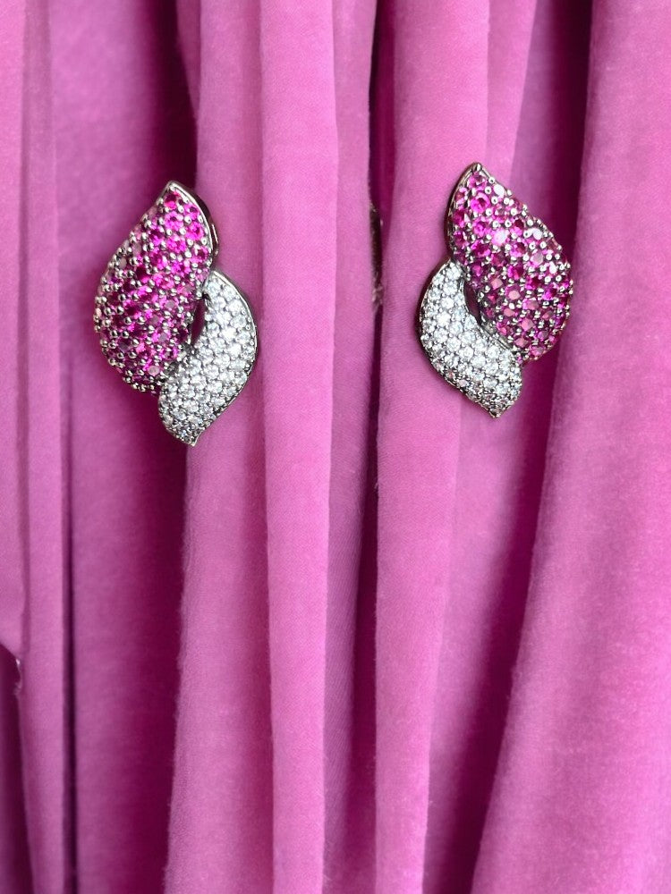 Pink Mini Nano AD Stud Earrings