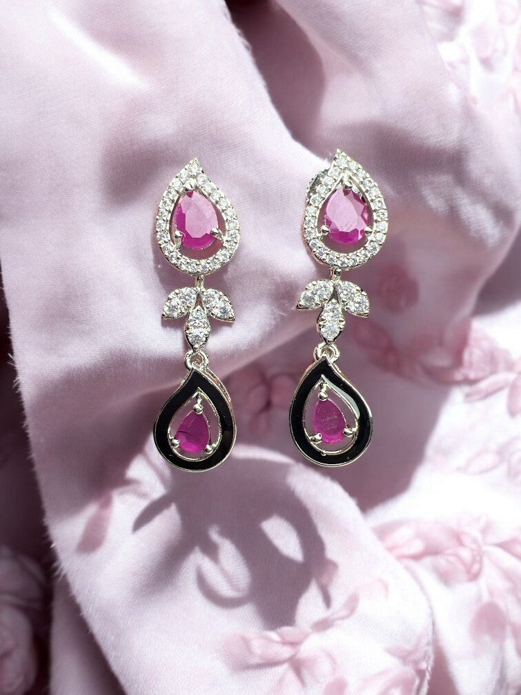 Pink Naina Drop Earrings