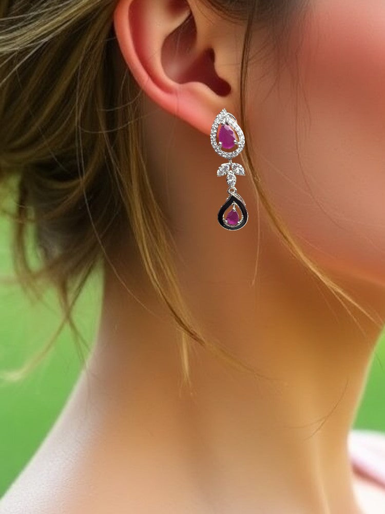 Pink Naina Drop Earrings