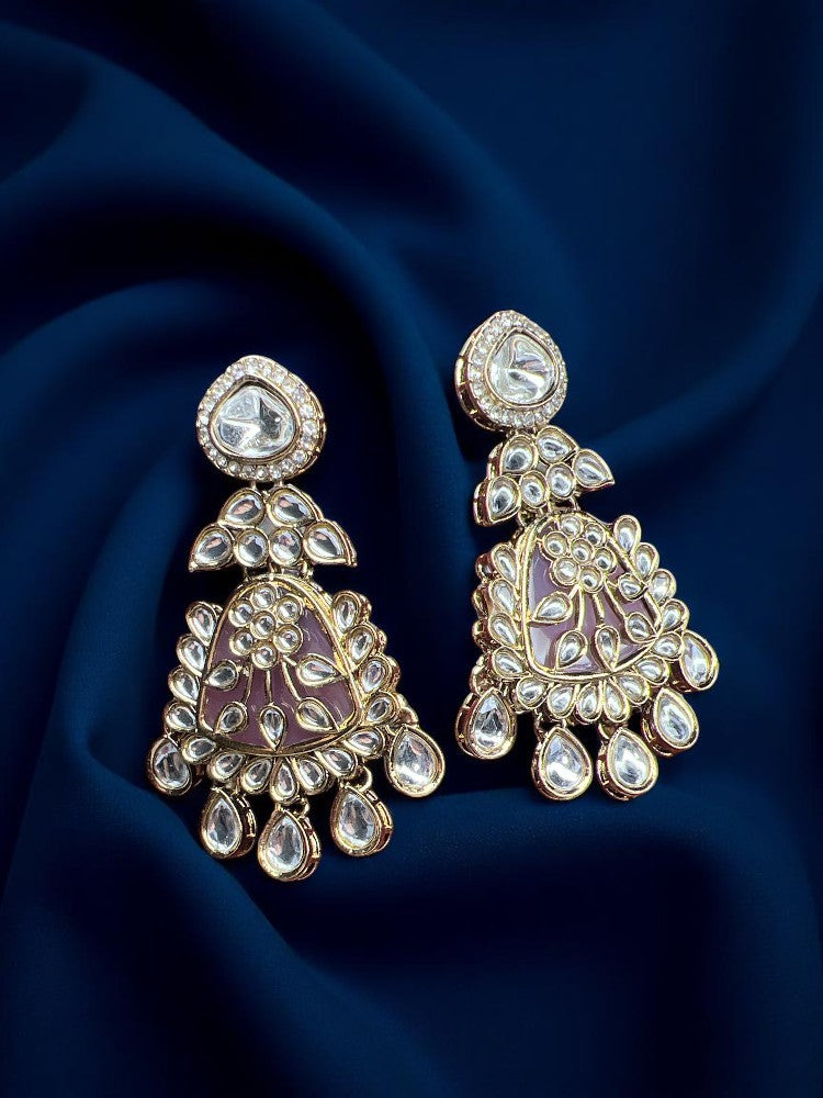Pink Shruti Dangler Earrings