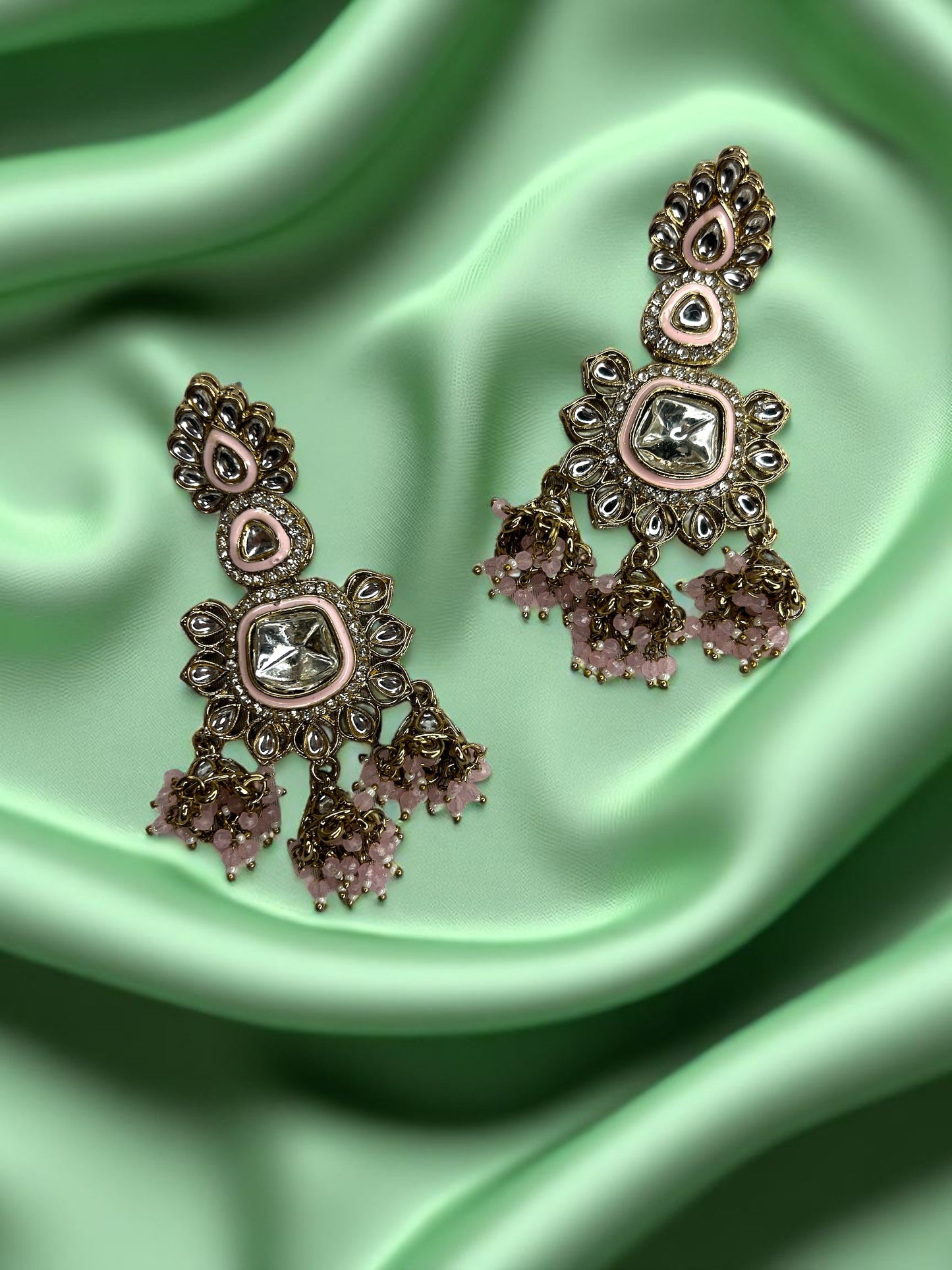 Pink Mohini Dangler Earrings