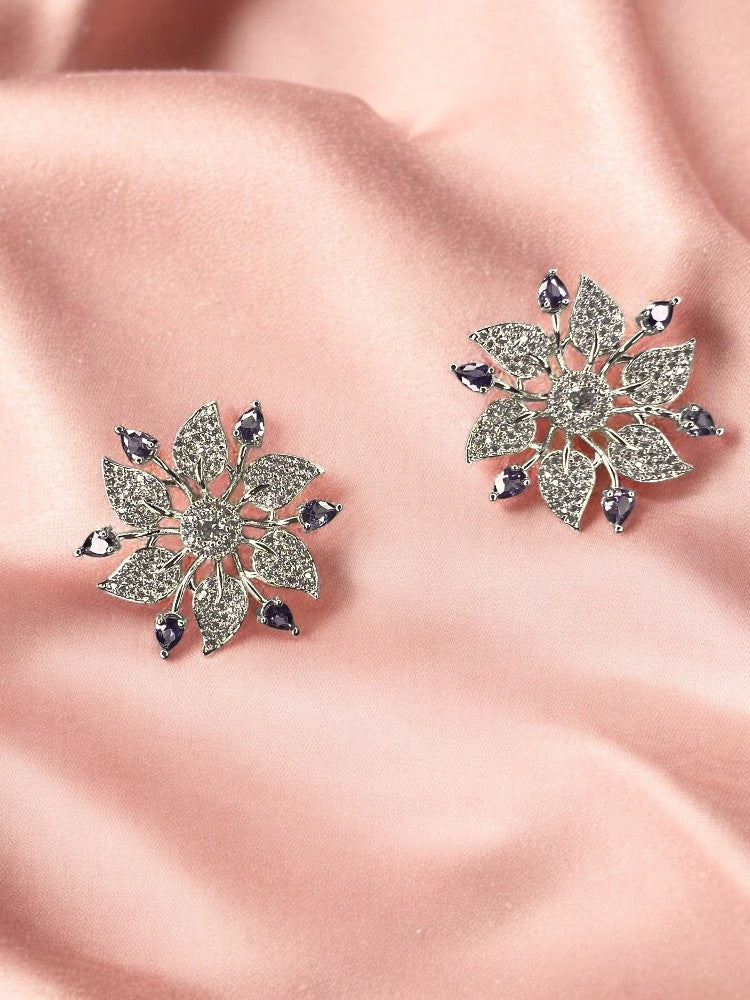 Purple Avika Stud Earrings
