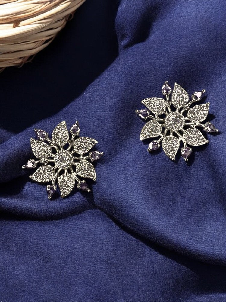 Purple Avika Stud Earrings