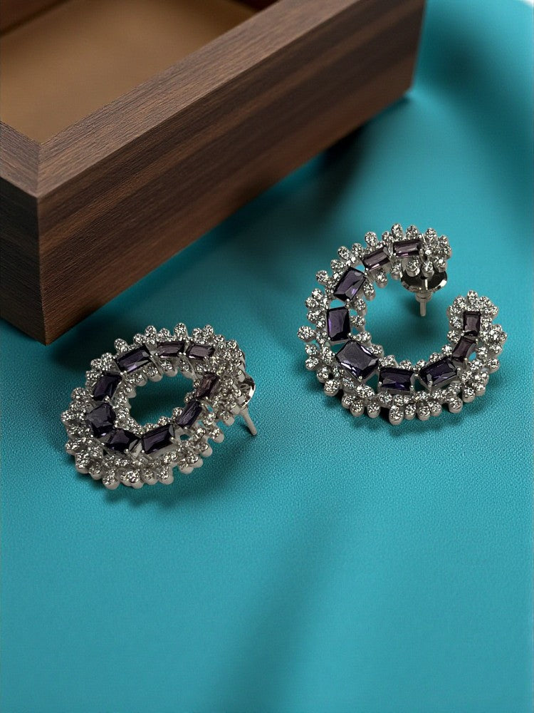 Purple Celestial Stud Earrings