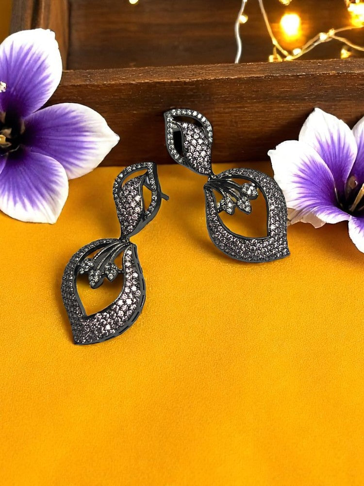 Purple Nora Dangler Earrings