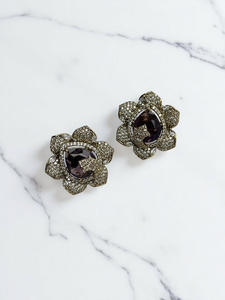 Purple Zalak Stud Earrings