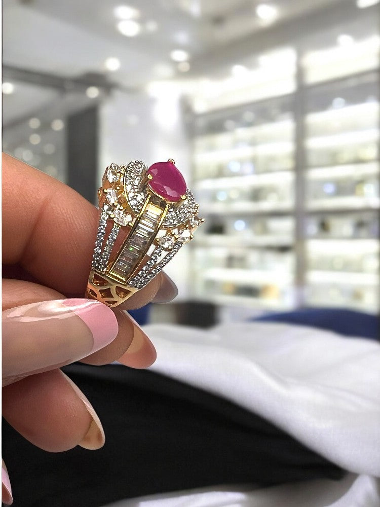 Ruby Gold AD Prisha Ring