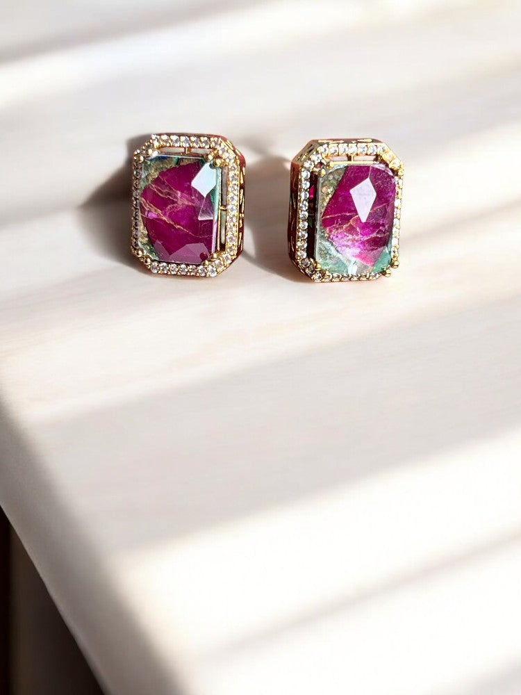 Ruby Multicolour Zara Stud Earrings