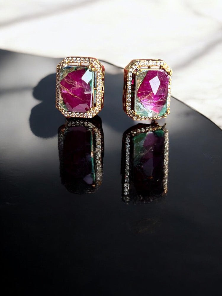 Ruby Multicolour Zara Stud Earrings