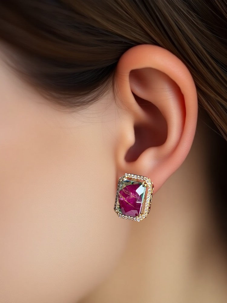 Ruby Multicolour Zara Stud Earrings