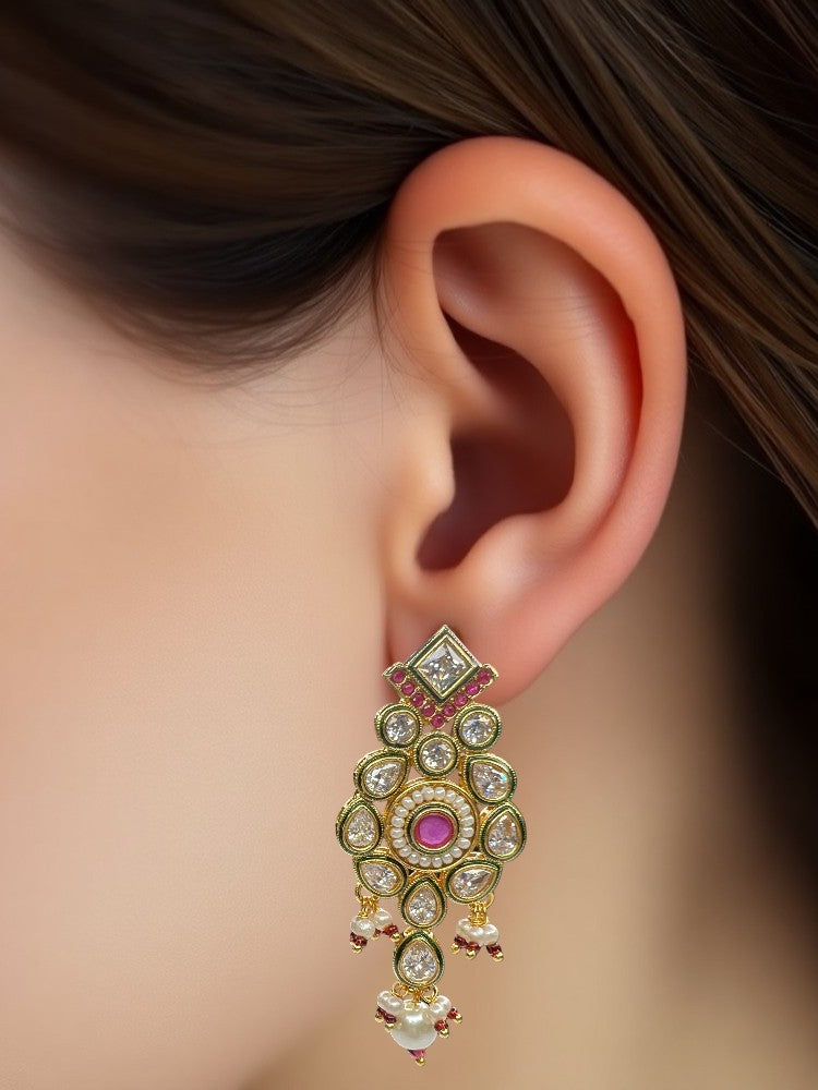 Multicolour Narmada Dangler Earrings