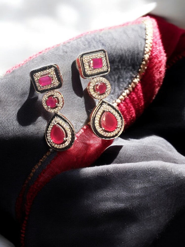 Ruby Tanvi Dangler Earrings