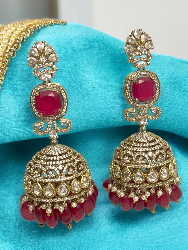 Ruby Parthivi Jhumka Earrings