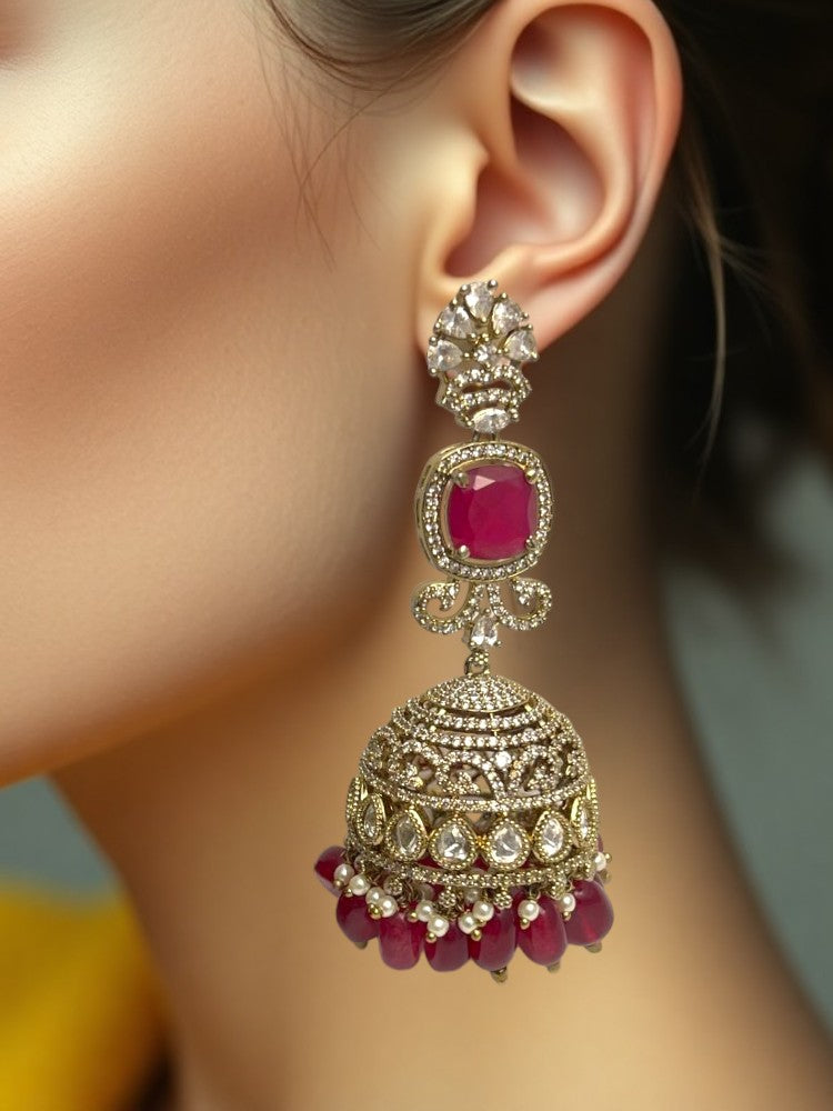 Ruby Parthivi Jhumka Earrings