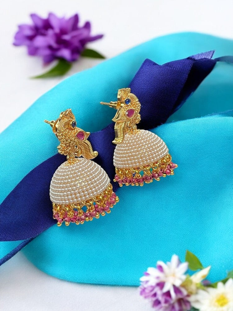 Ruby Shaniya Jhumki Earrings