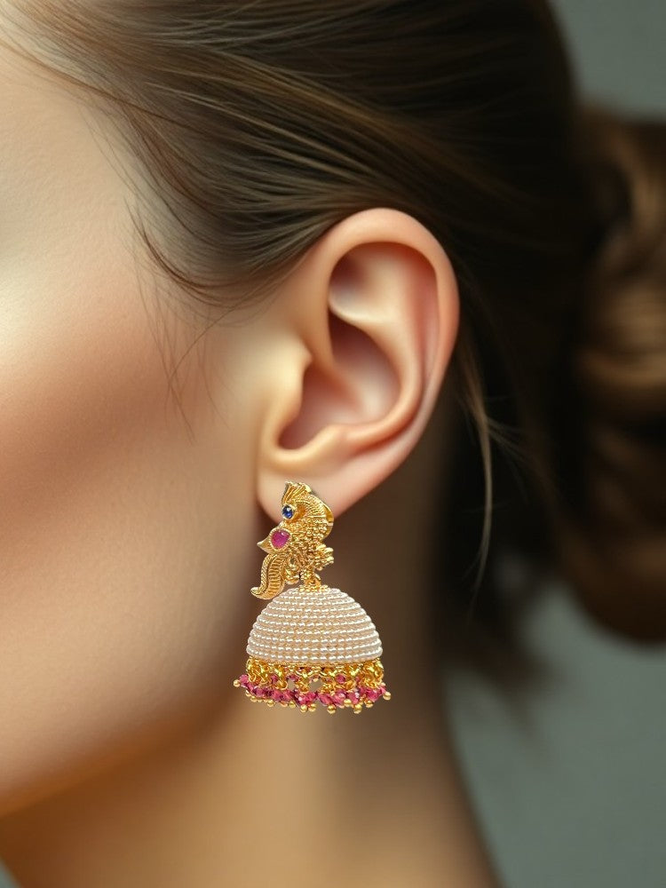 Ruby Shaniya Jhumki Earrings