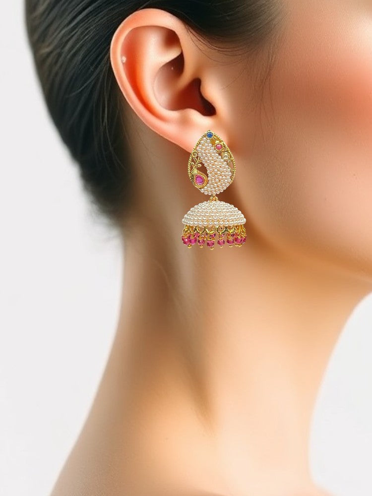Ruby Purna Jhumki Earrings