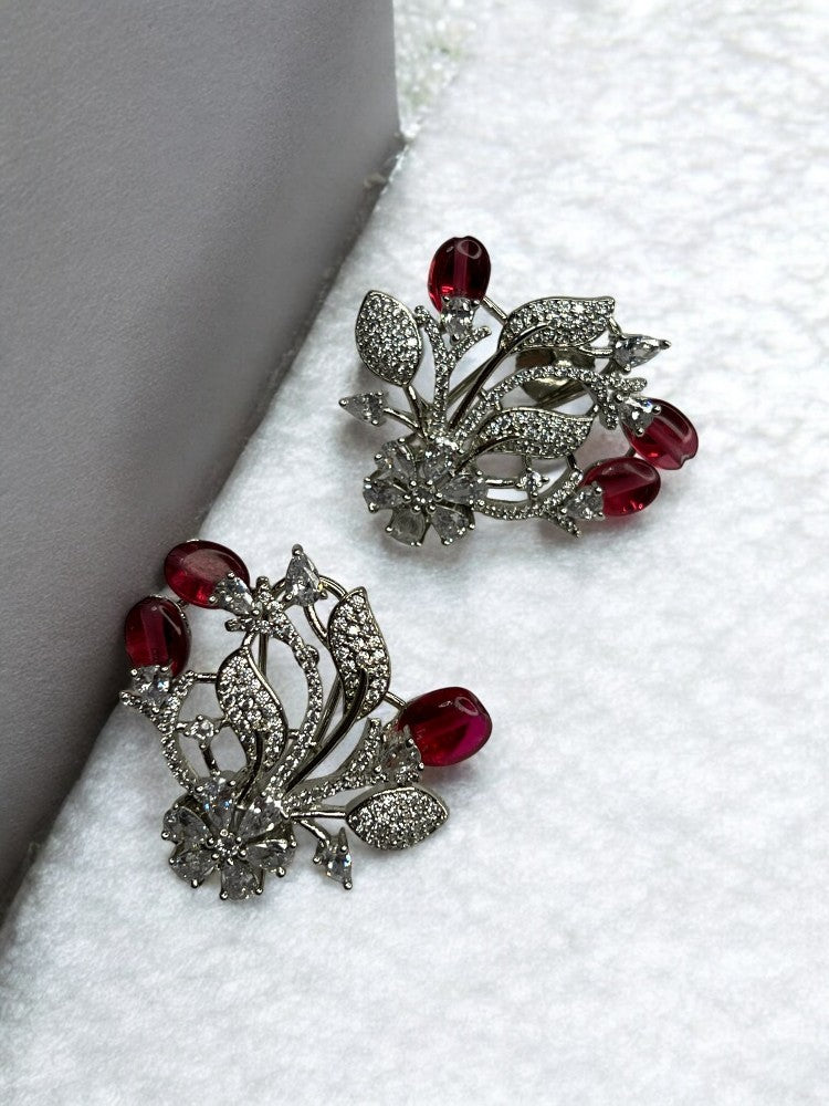 Ruby Silver AD Kanishka Studs