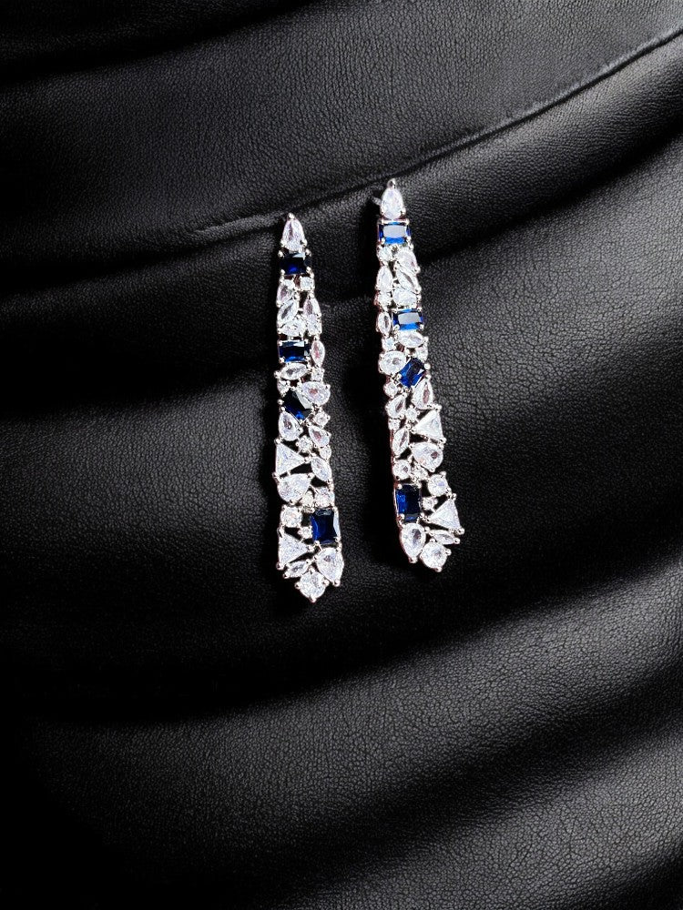 Silver Blue Ila Dangler Earrings