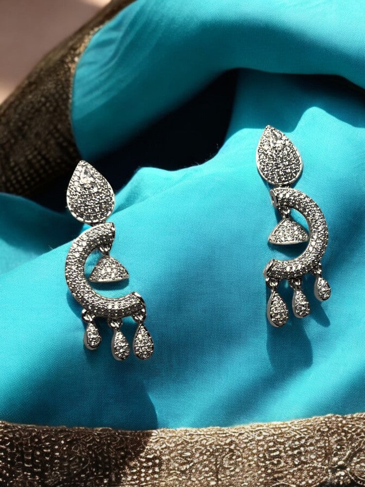 Silver Half Moon Dangler