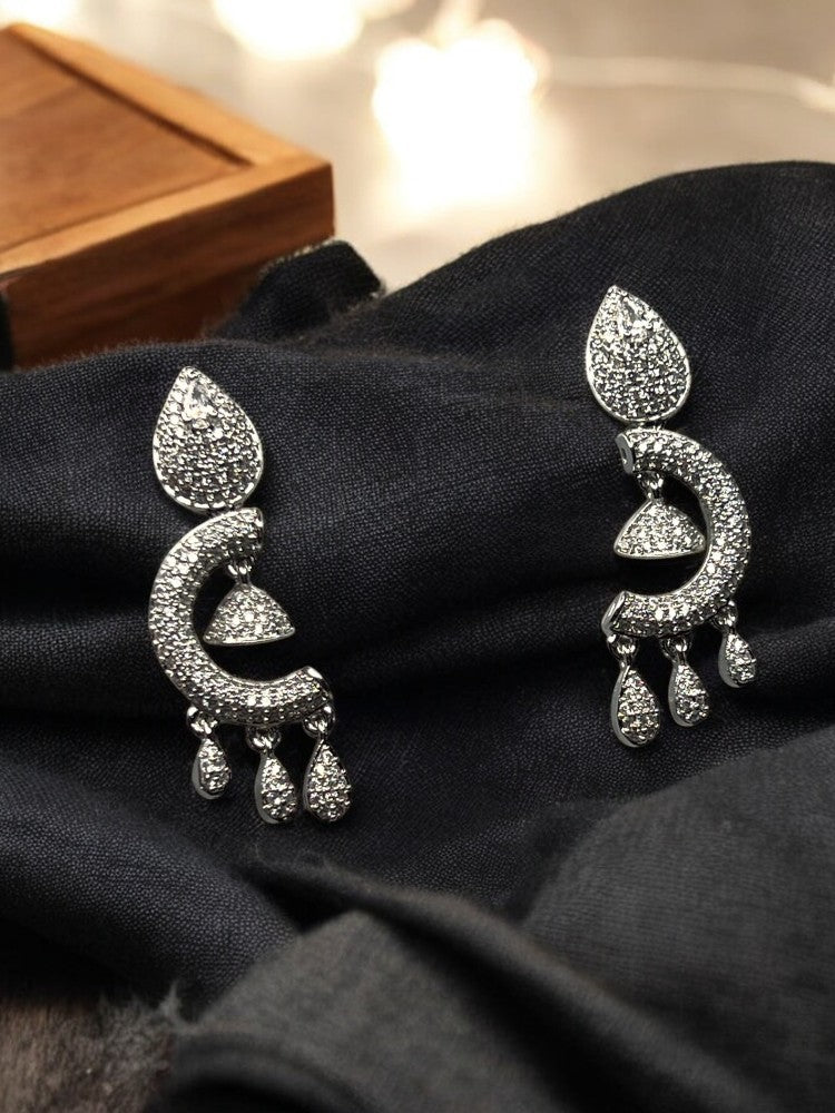 Silver Half Moon Dangler