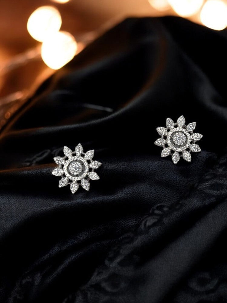 Silver Nirvana Stud Earrings
