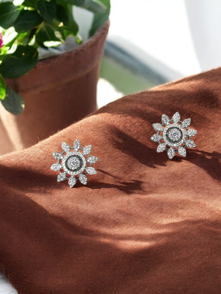Silver Nirvana Stud Earrings