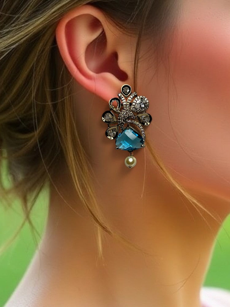 Turquoise Anvi Stud Earrings
