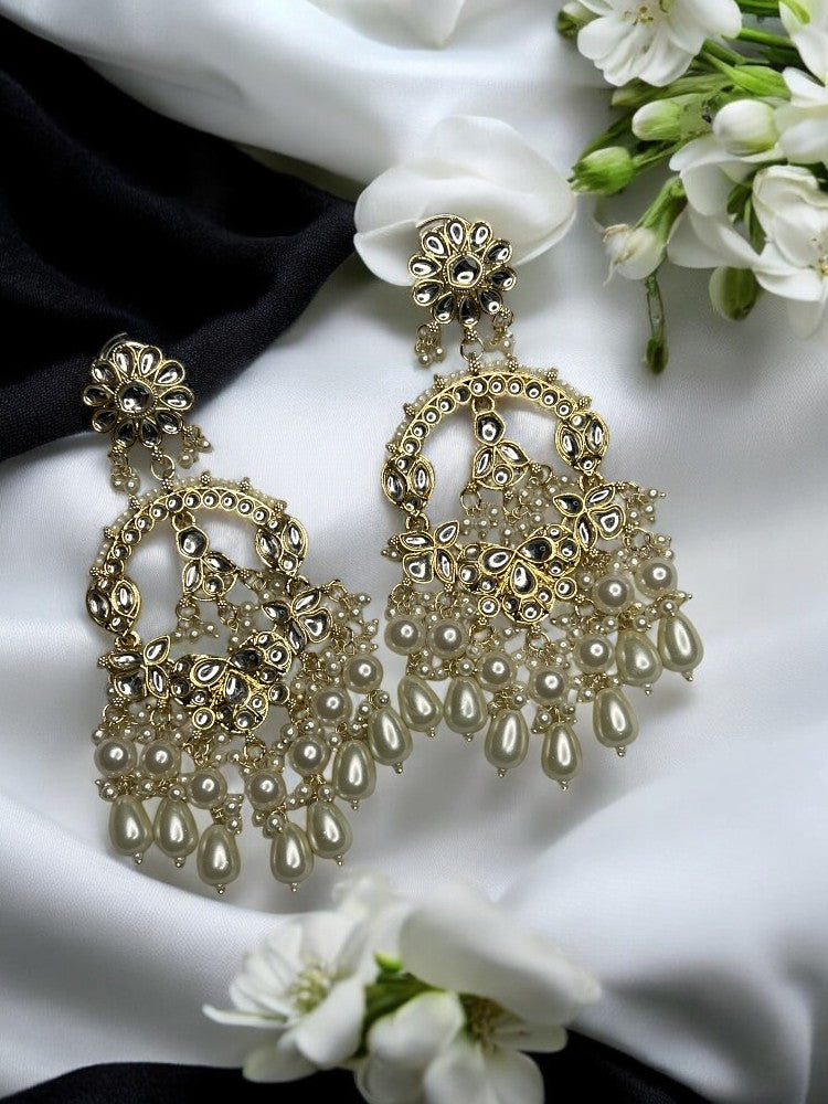 Ivory Kamya Chandbali Earrings