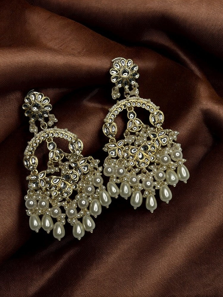 Ivory Kamya Chandbali Earrings